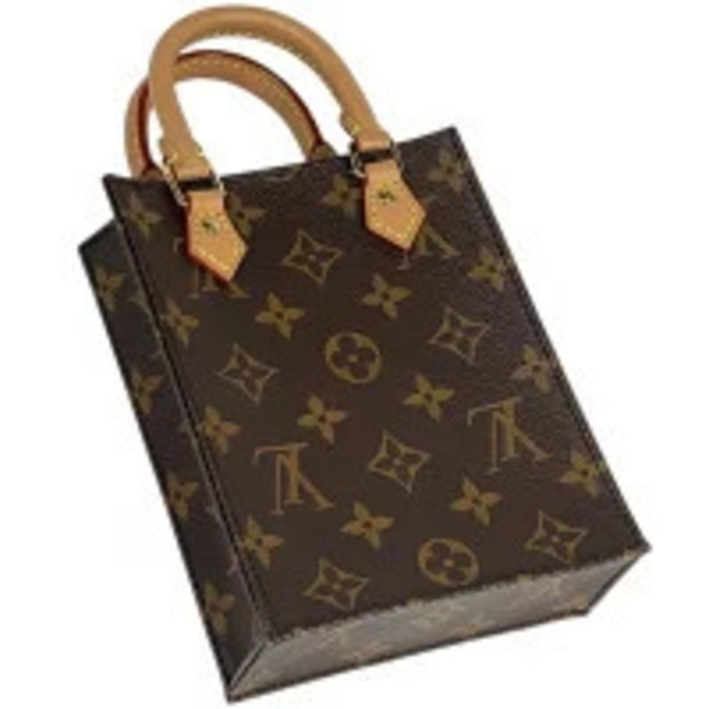 Louis Vuitton Plat Bag Shoulder Handbag Brown Monogram Sac Pochette Brown